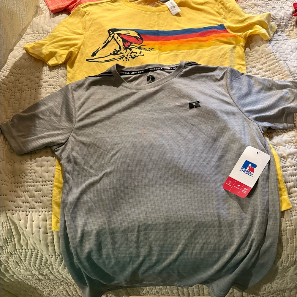 Russell Athletic Boys' Gray and Yellow Shirt